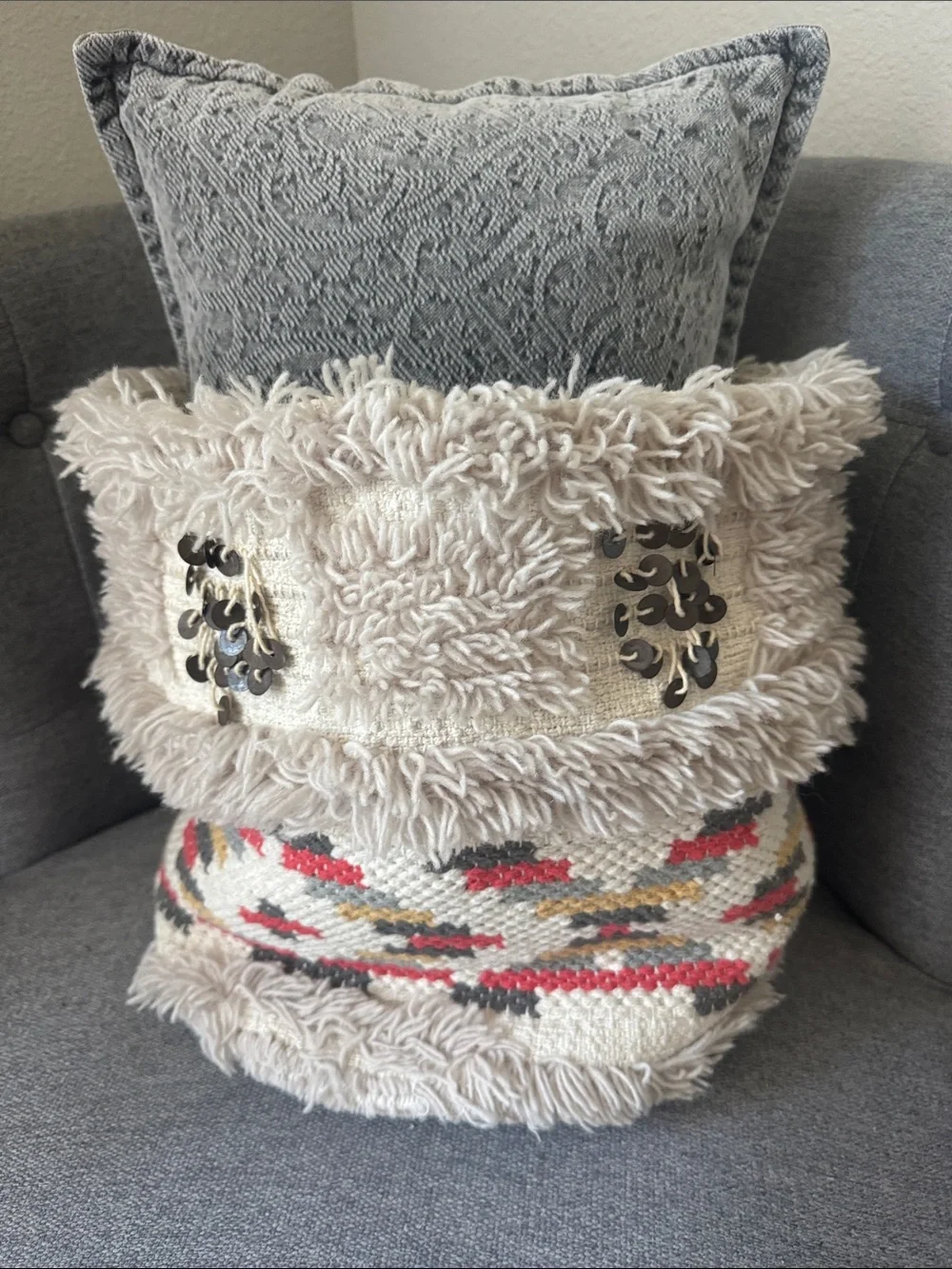 West Elm Boho Marocan Style Basket